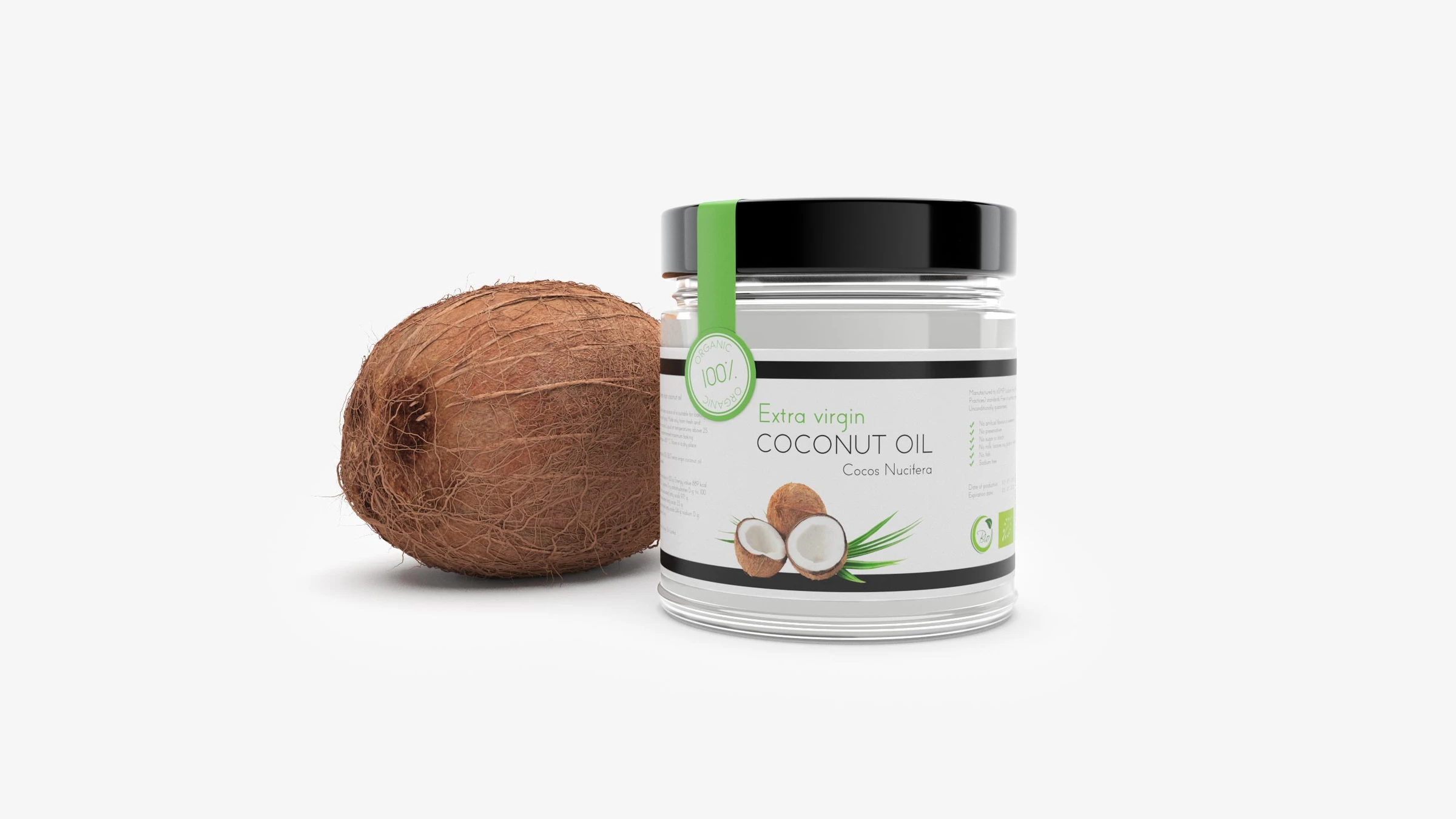 coconut oil 3D CGI product visualization