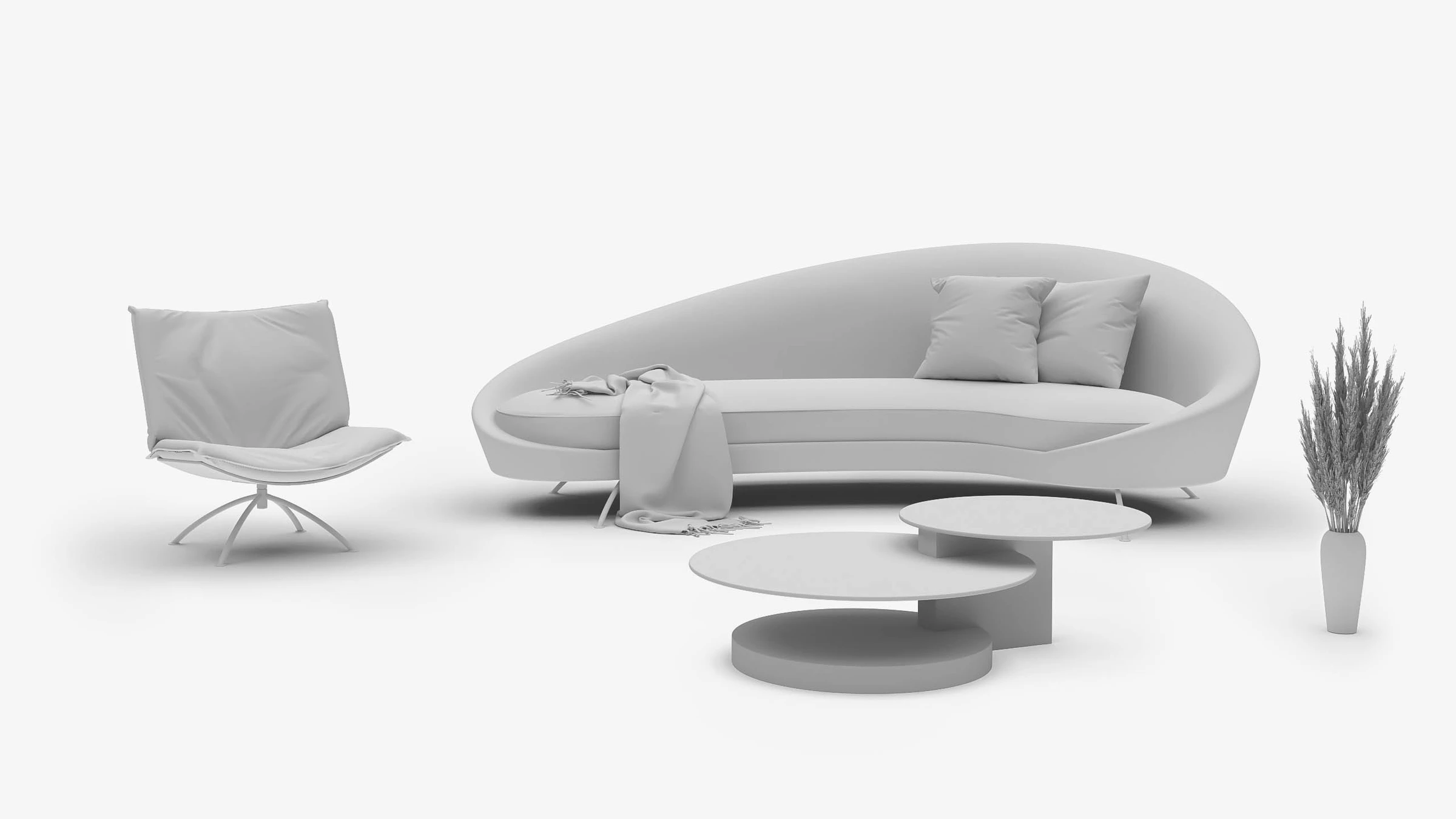Furniture — clay render